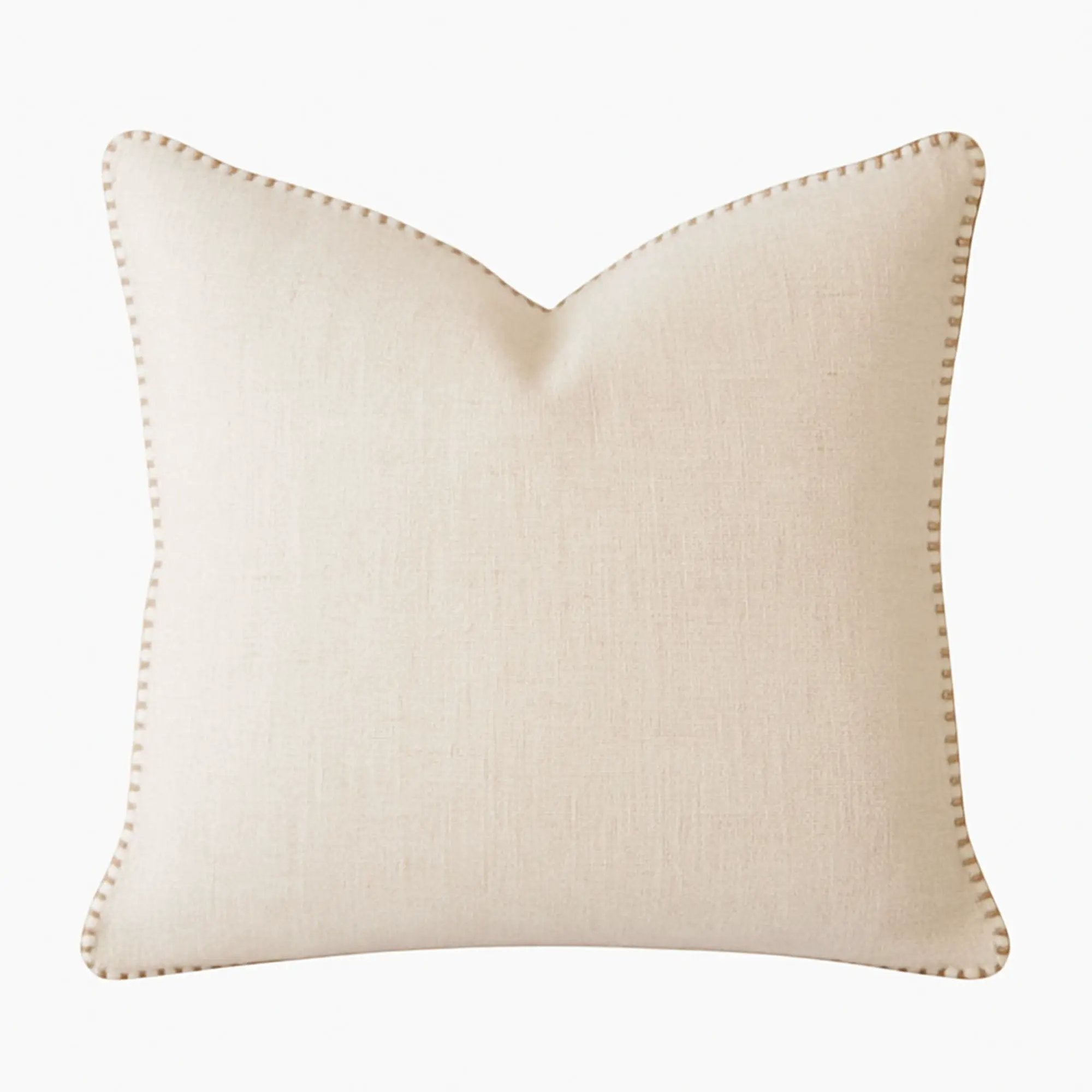 Homey Cozy - Throw Pillow With Decorative Stitching - Ivory by Unique Piece Furniture