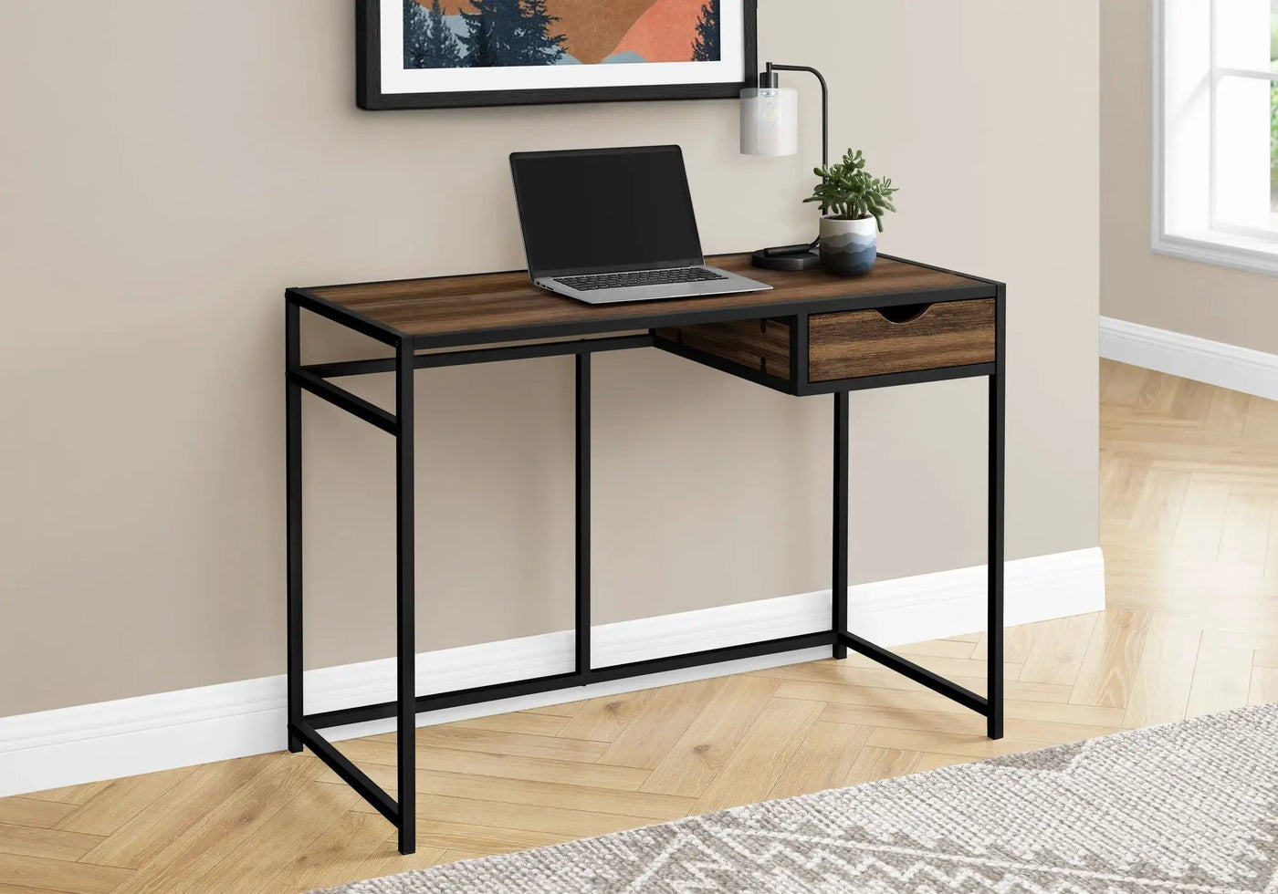 Computer Desk for Home Office, Laptop, 1 Storage Drawer, Contemporary & Modern by HouseOfZazla