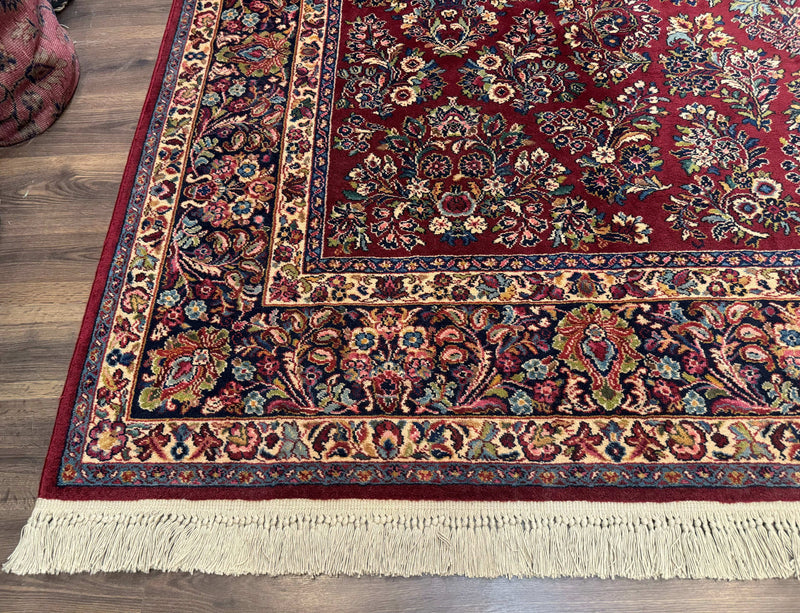 10x14 Karastan Rug Red Sarouk #785, Wool Original 700 Series by Jewel Rugs