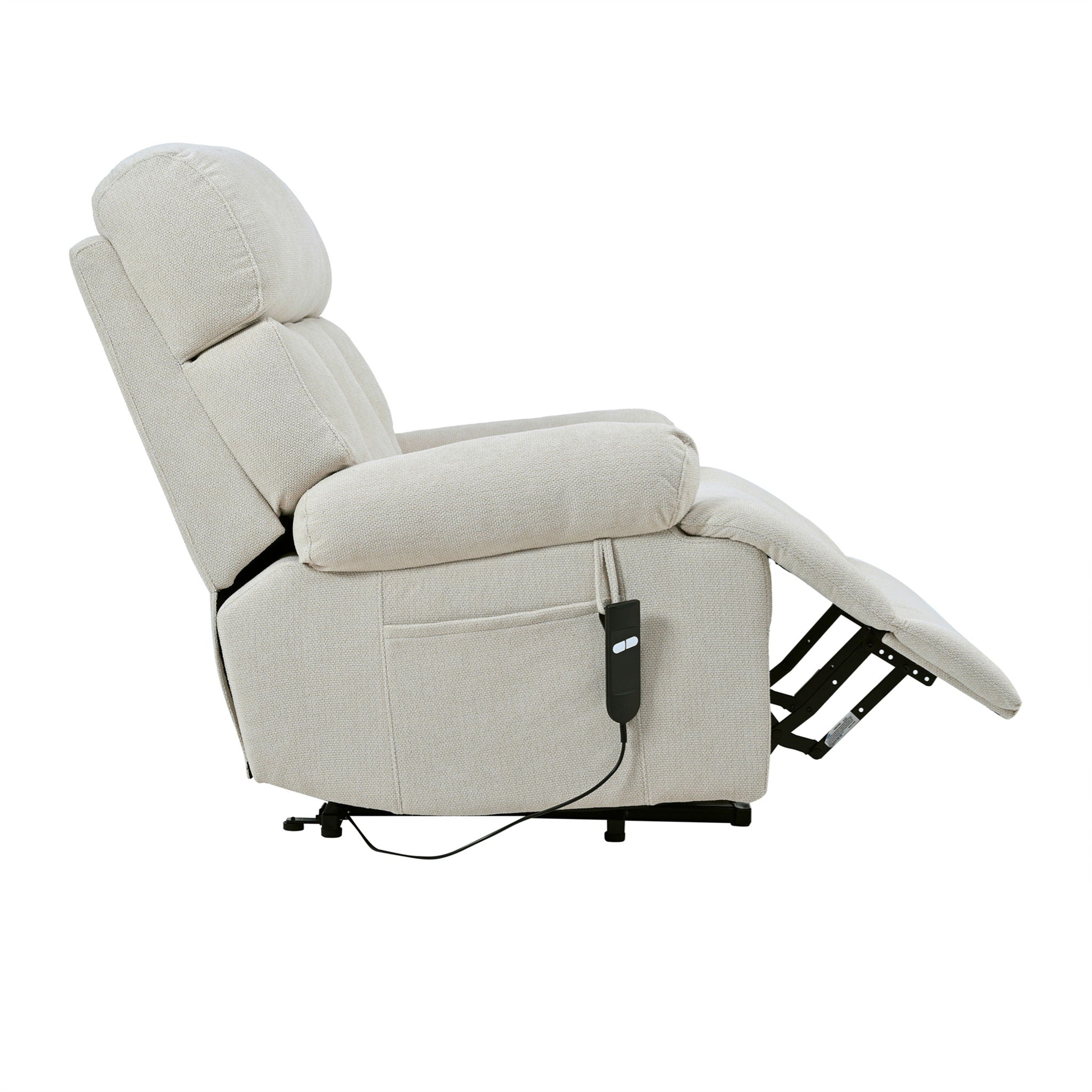 Oversized Power Lift Recliner Chai With Remote Control, Side Pocket, Spacious Seat by HouseOfZazla
