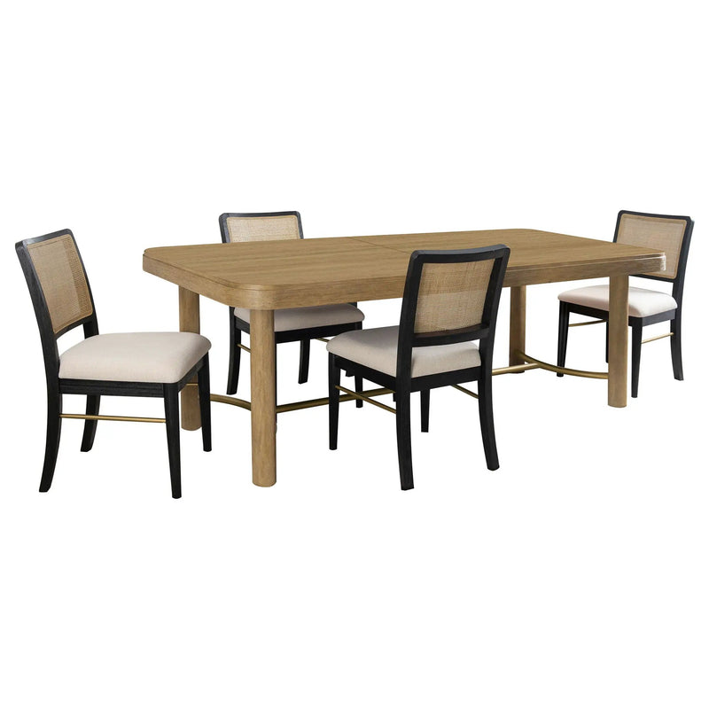 Arini 5-piece Extension Leaf Dining Table Set Sand Wash and Black by Unique Piece Furniture