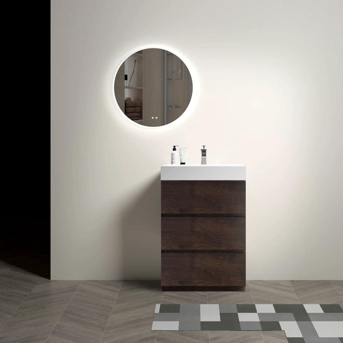 Alice - Bathroom Vanity With Large Storage Freestanding Bathroom Vanity, Sink For Modern Bathroom, One-Piece Sink Basin Without Drain And Faucet by HouseOfZazla