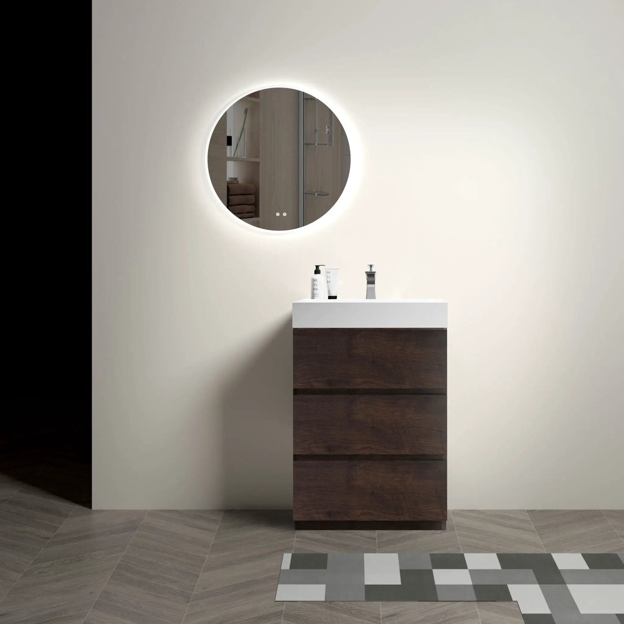 Alice - Bathroom Vanity With Large Storage Freestanding Bathroom Vanity, Sink For Modern Bathroom, One-Piece Sink Basin Without Drain And Faucet by Unique Piece Furniture