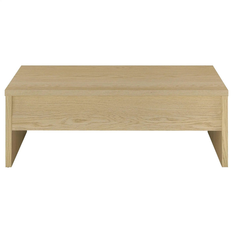 Canoga Engineered Wood Lift Top Coffee Table Light Oak by Unique Piece Furniture