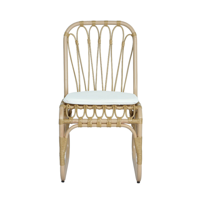Outdoor Wicker Dining Chairs With Washable Cushions (Set of 2) by HouseOfZazla
