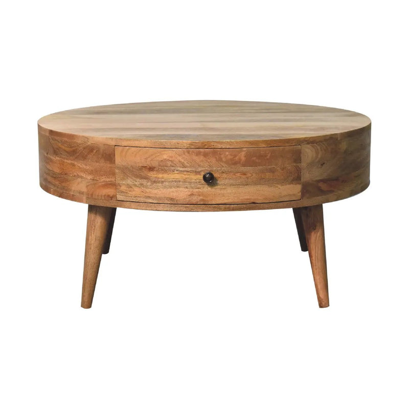 Solid Wood Odyssey Coffee Table, 2-Drawers, Oak-ish by HouseOfZazla