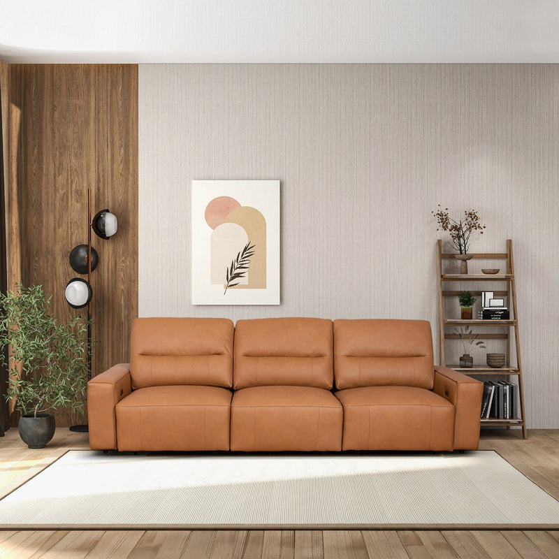 Grant - Triple Power Convertible Sofa - Cognac by HouseOfZazla