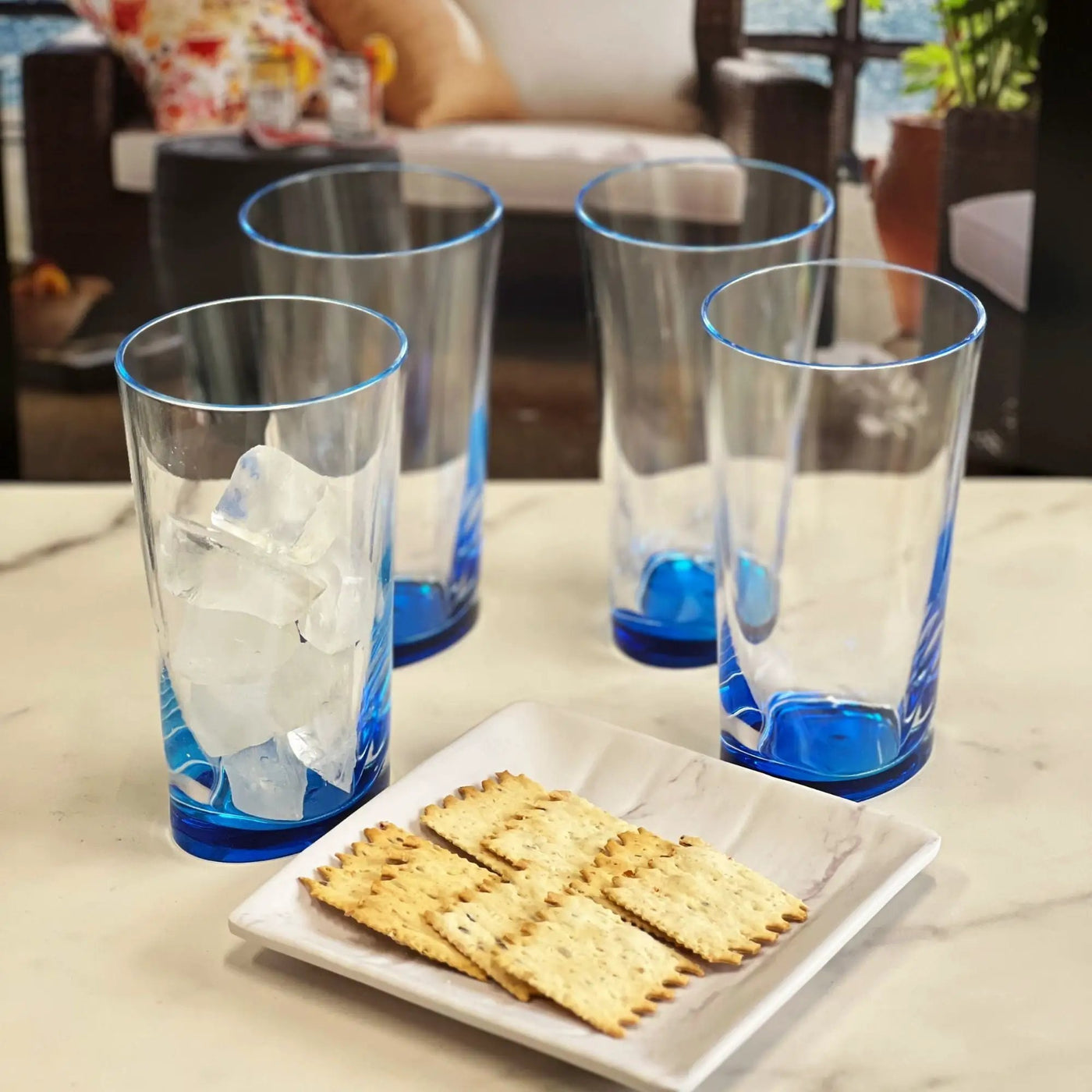 Leading Ware Oval Halo Acrylic Glasses Drinking Set by HouseOfZazla