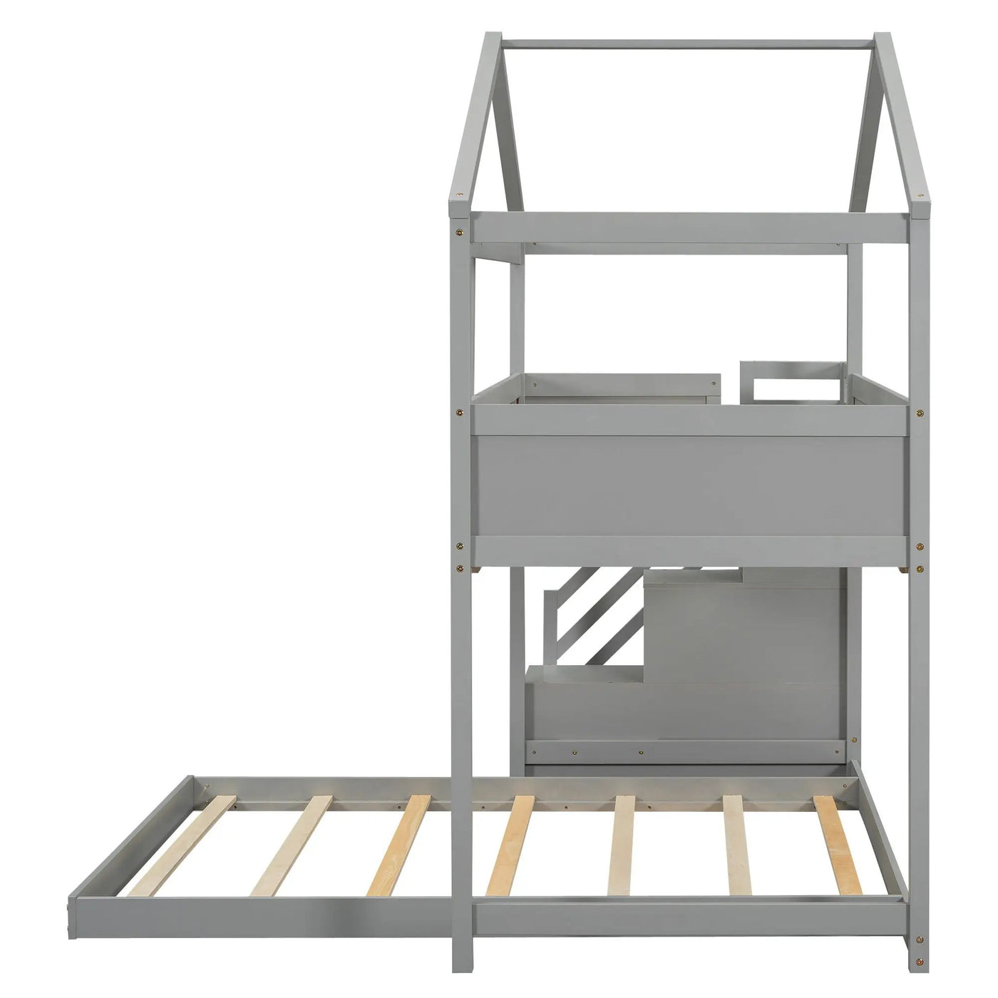 House Style Bunk Bed With Storage Staircase And board by HouseOfZazla