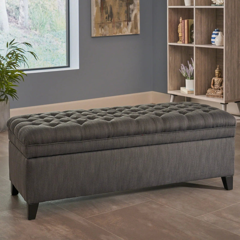 Juliana Storage Ottoman With Birch Legs by HouseOfZazla