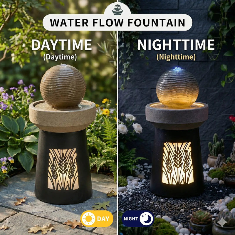 Outdoor Garden Lantern Light with Warm LED Leaf Silhouette by HouseOfZazla