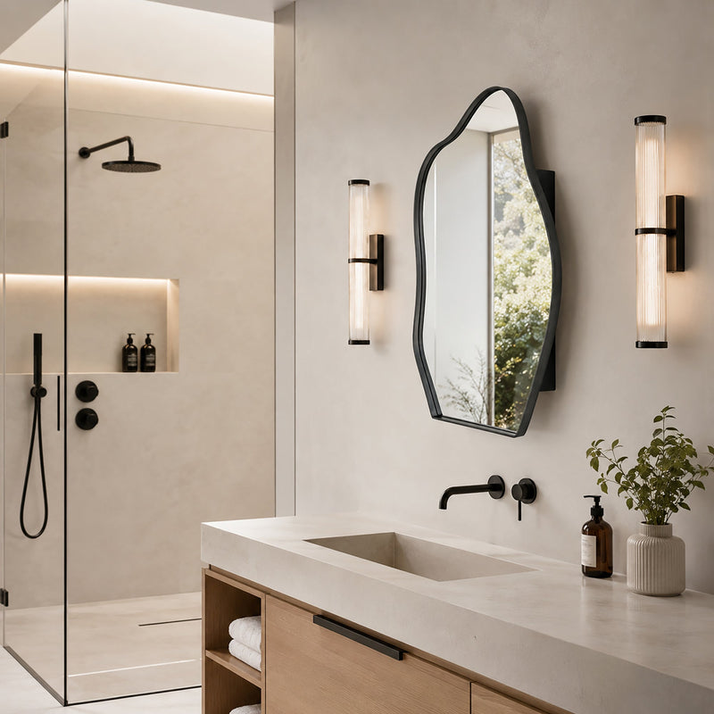 Irregular Cloud-Shaped Medicine Cabinet with Adjustable Glass Shelves - Matte, photo 6 of 10