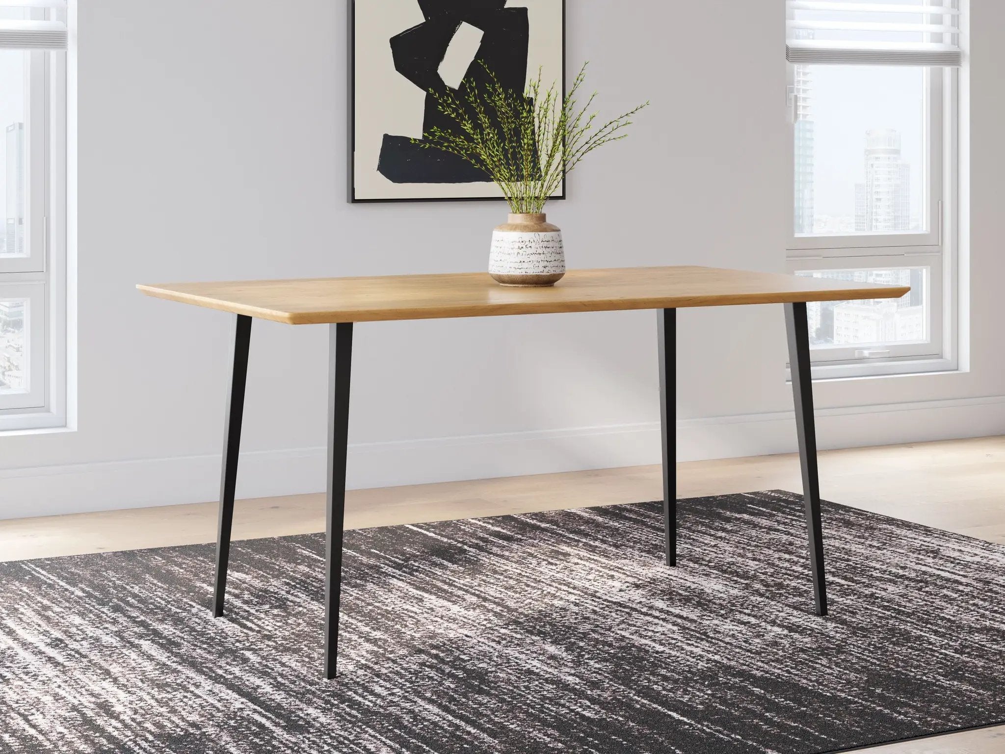 Gretlynn - Rectangular Dining Room Table - Black / Natural by Unique Piece Furniture