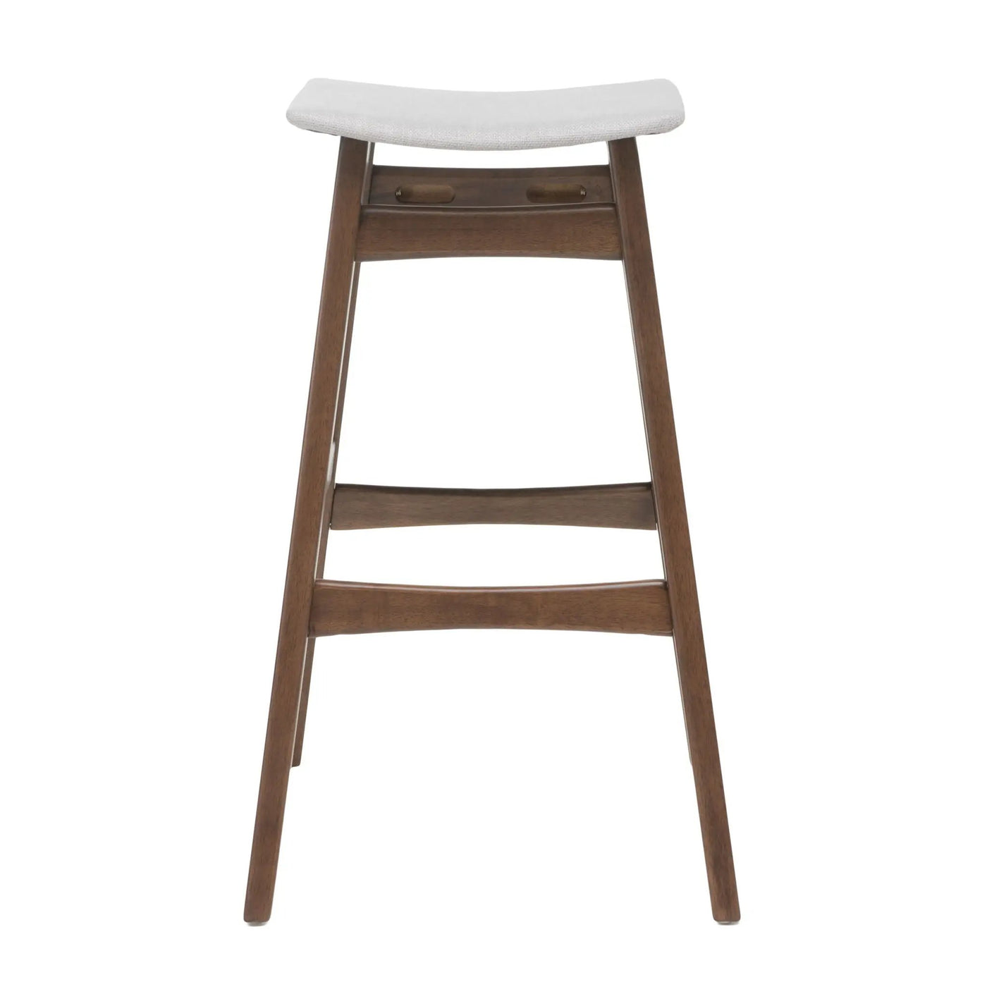Mid Century Modern Bar Stool Set With Upholstered Seating by HouseOfZazla