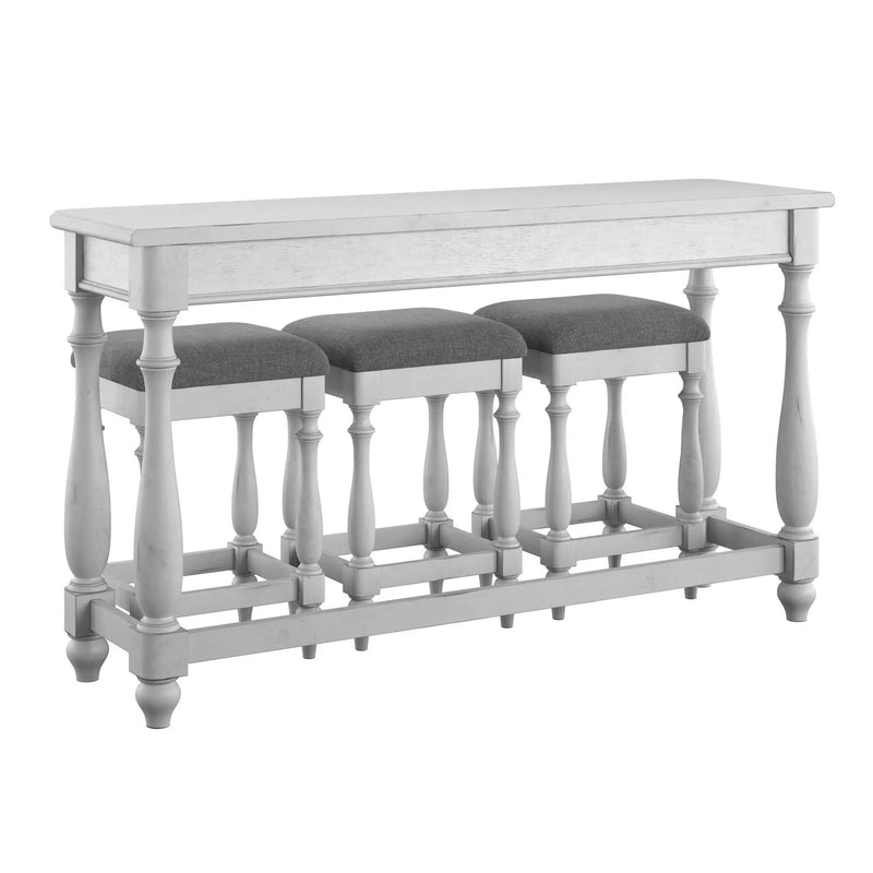 Sofa Table With 3 Stools - Gray by HouseOfZazla