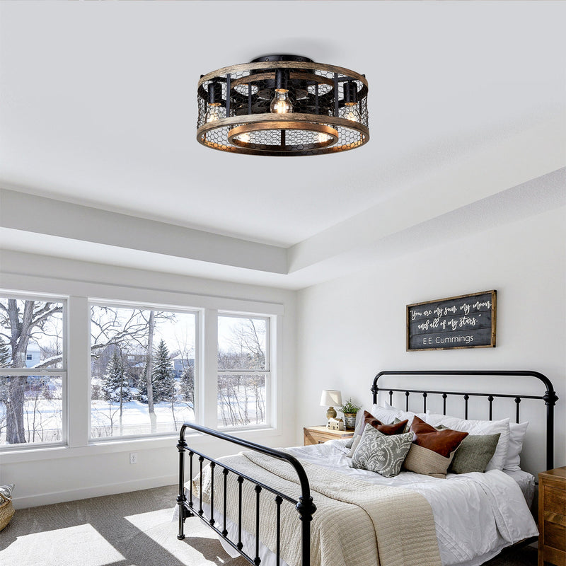 20'' Cage Ceiling Fan With Remote Control by HouseOfZazla