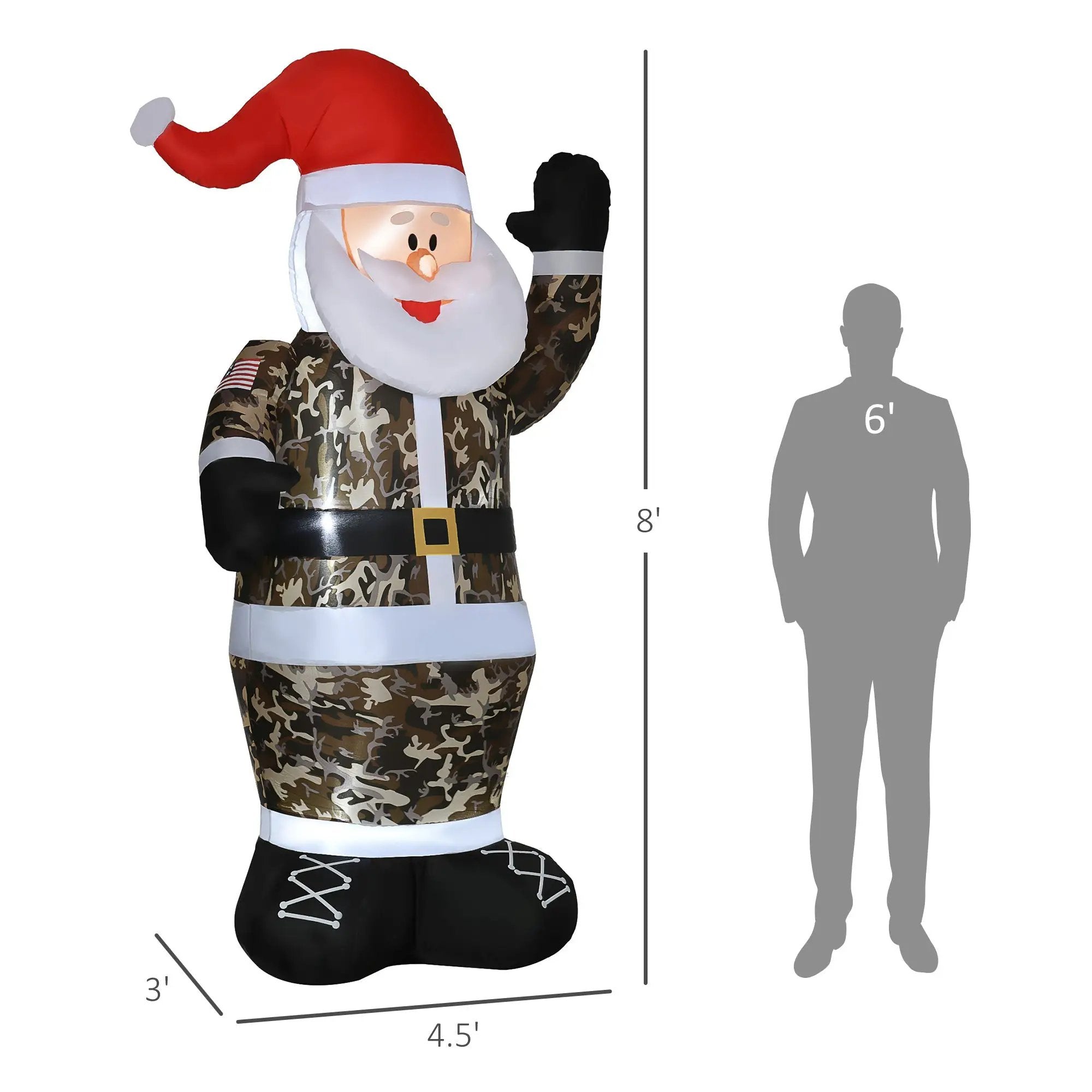 HOMCOM 8' Christmas Inflatables Outdoor Decorations by HouseOfZazla