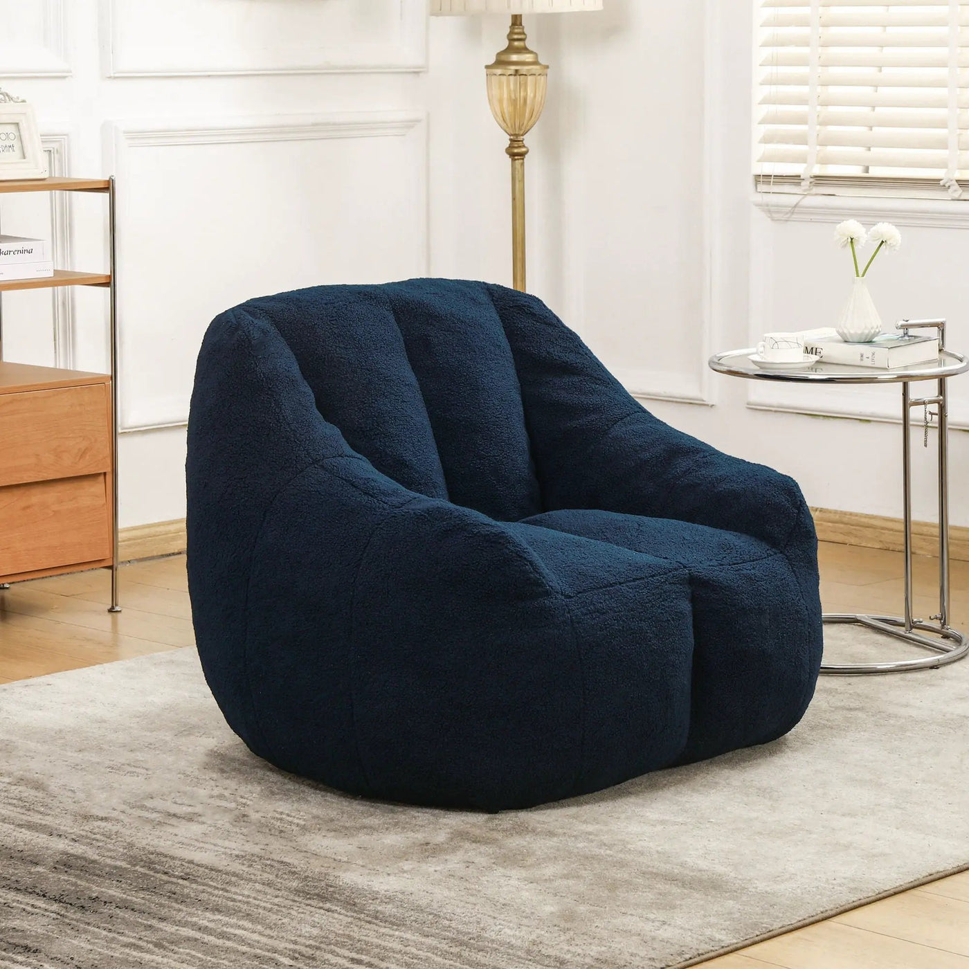 Comfy Bean Bag Chair With Memory Foam Filler, Tufted Soft by HouseOfZazla