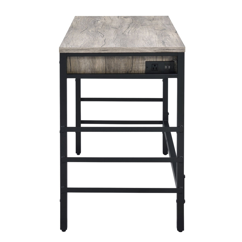 Light Weathered Writing Desk with Storage Drawers and USB Ports - Light Weathered Oak, photo 5 of 9