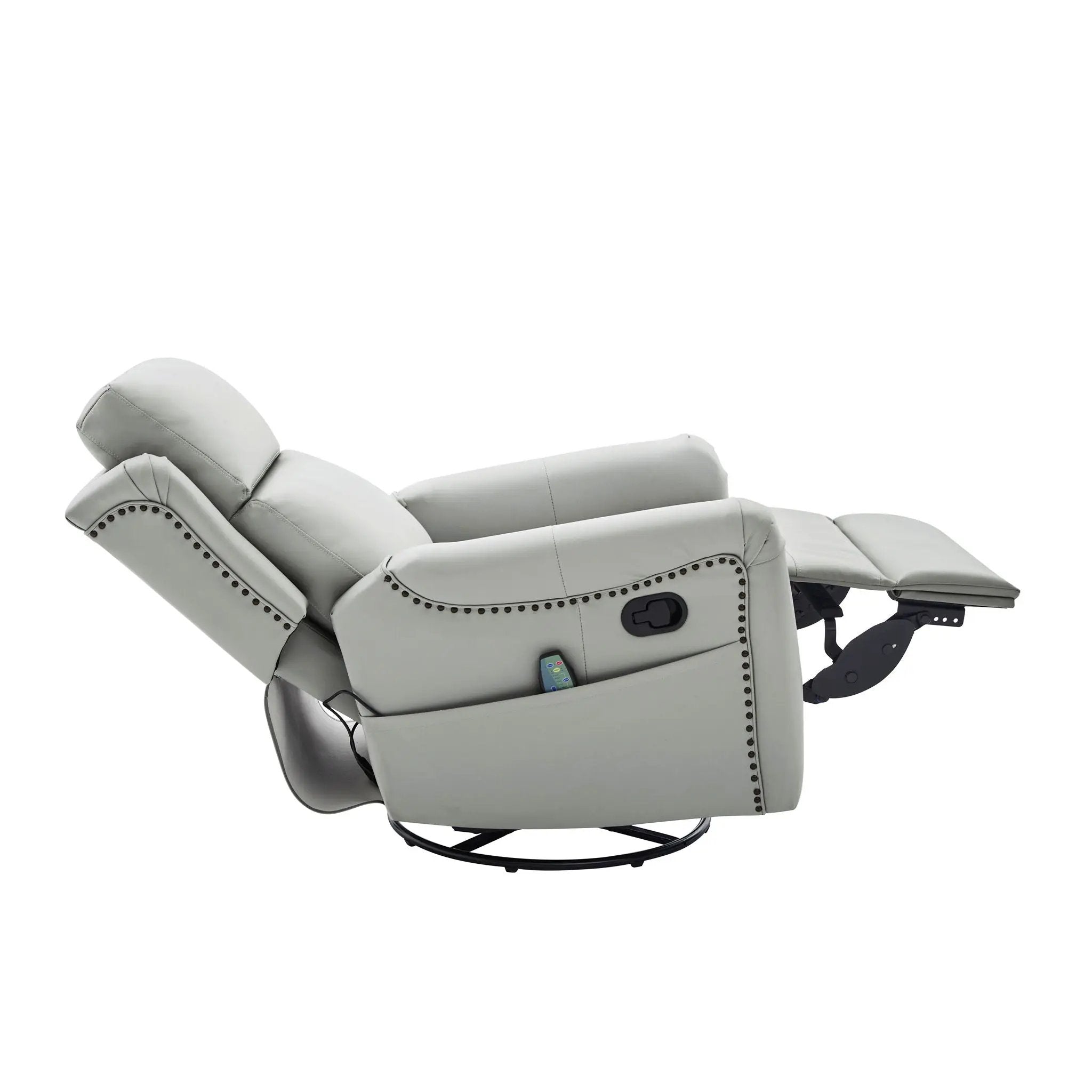 Manual Recliner Swivel Rocking Chair With 8-Point Massage and Heating by HouseOfZazla