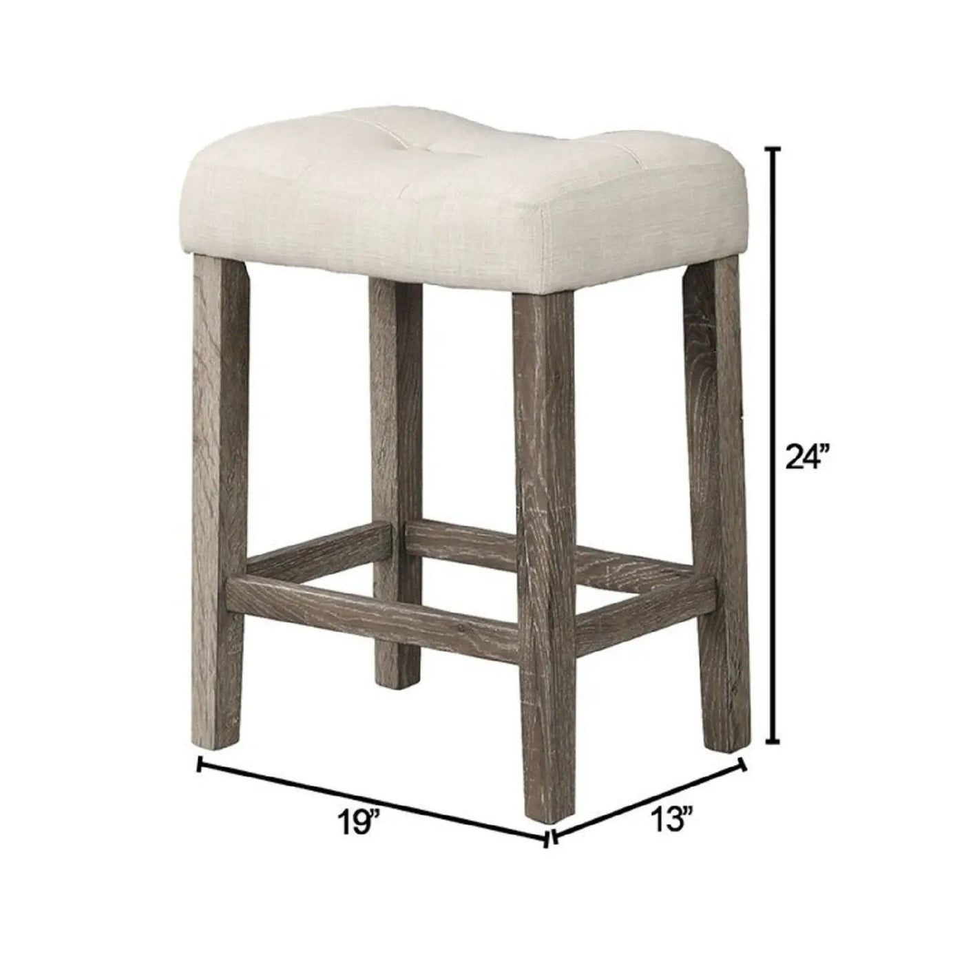 Transitional Style Counter Height Dining Stool With Footrest (Set of 2) by HouseOfZazla