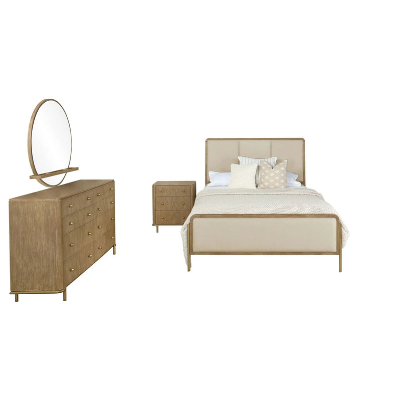 Arini 4-piece Eastern King Bedroom Set Cream and Sand Wash by Unique Piece Furniture