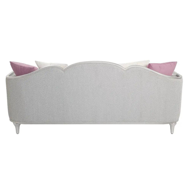Kasa - Sofa With 5 Pillows - Beige Linen & Champagne by Unique Piece Furniture