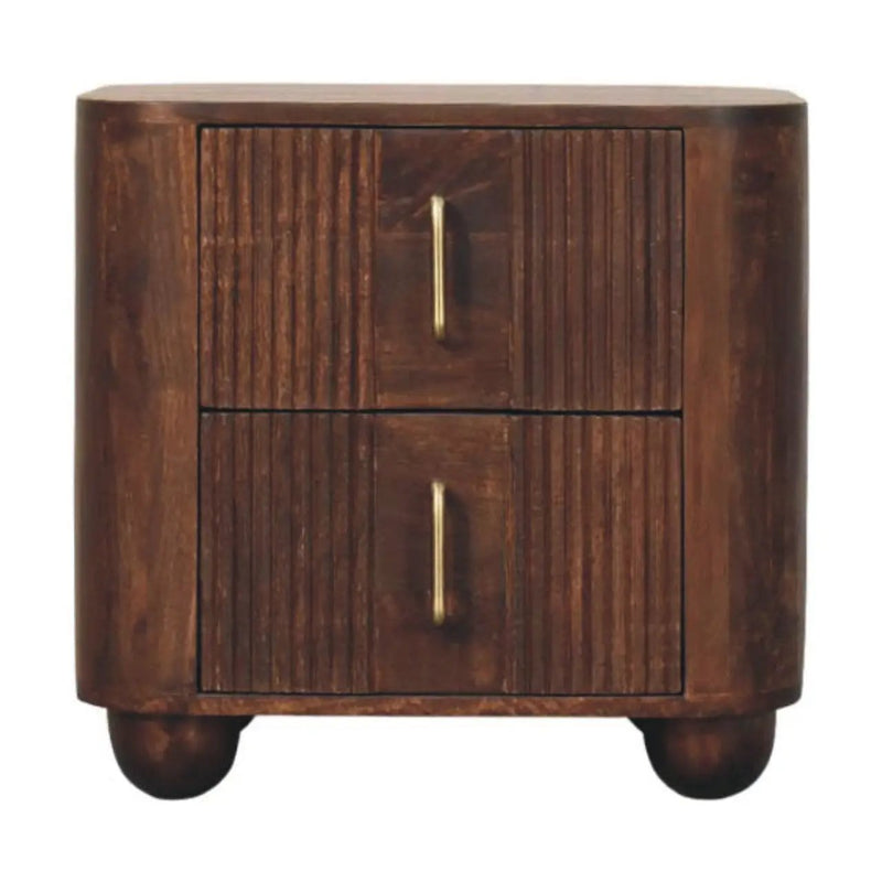 Solid Wood Marlowe Fluted Nightstand by HouseOfZazla