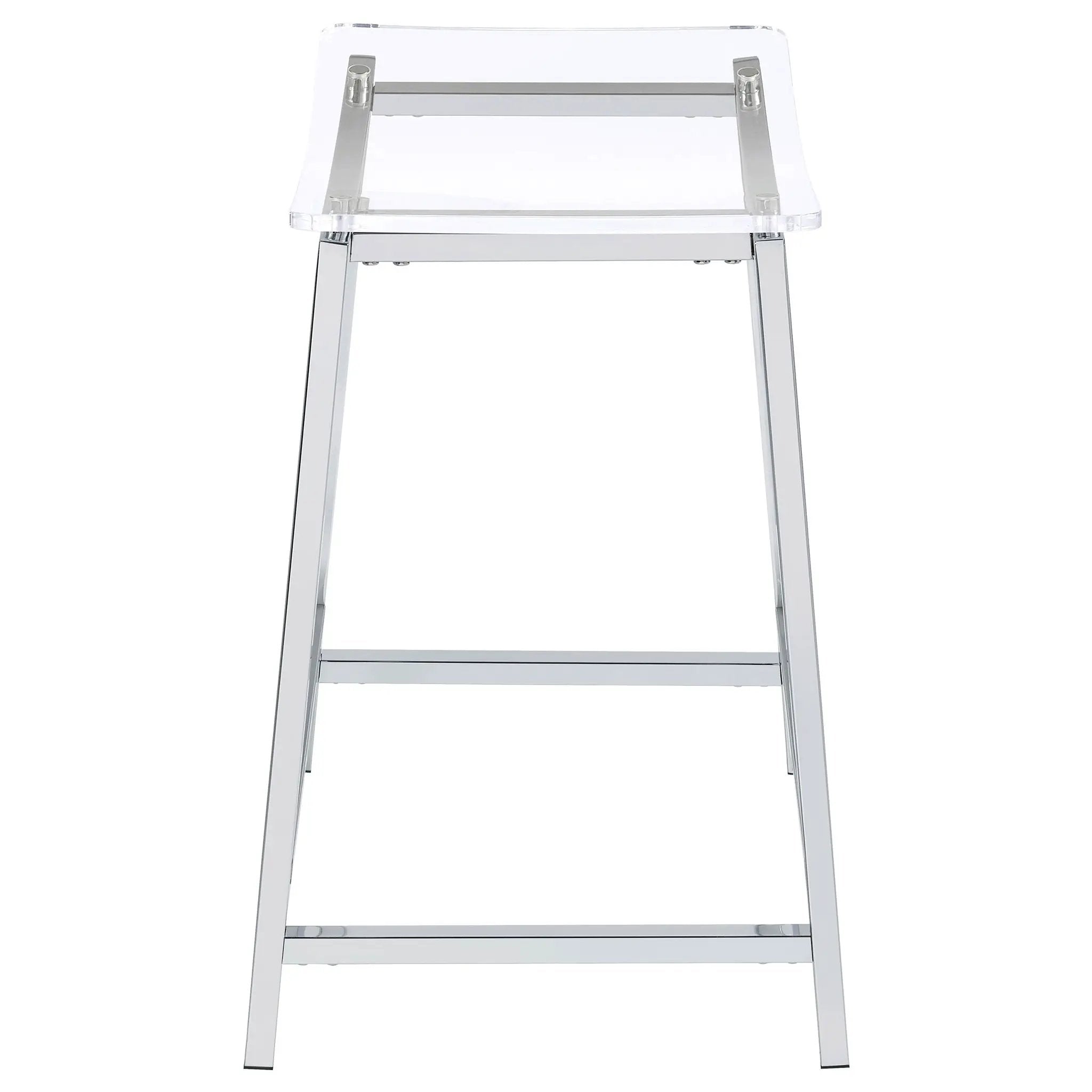 Jovani Acrylic Backless Counter Stool Chrome (Set of 2) by Unique Piece Furniture