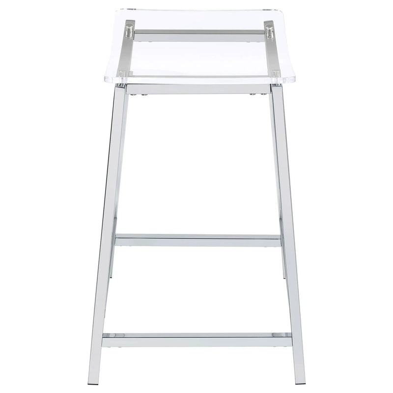 Jovani Acrylic Backless Counter Stool Chrome (Set of 2) by Unique Piece Furniture