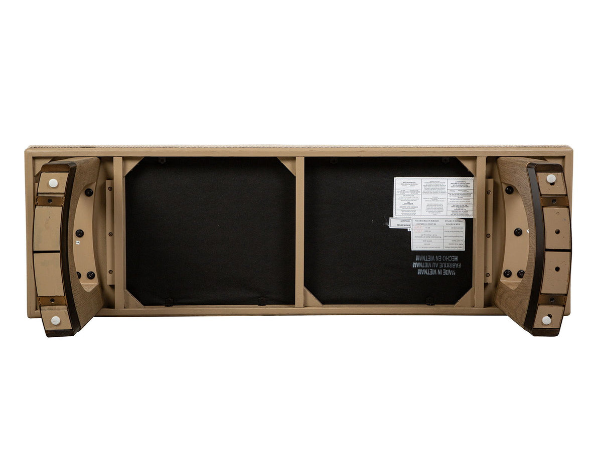 Tristan - Upholstered Backless Bench With U-Shaped Legs - Swiss Coffee, photo 2 of 7