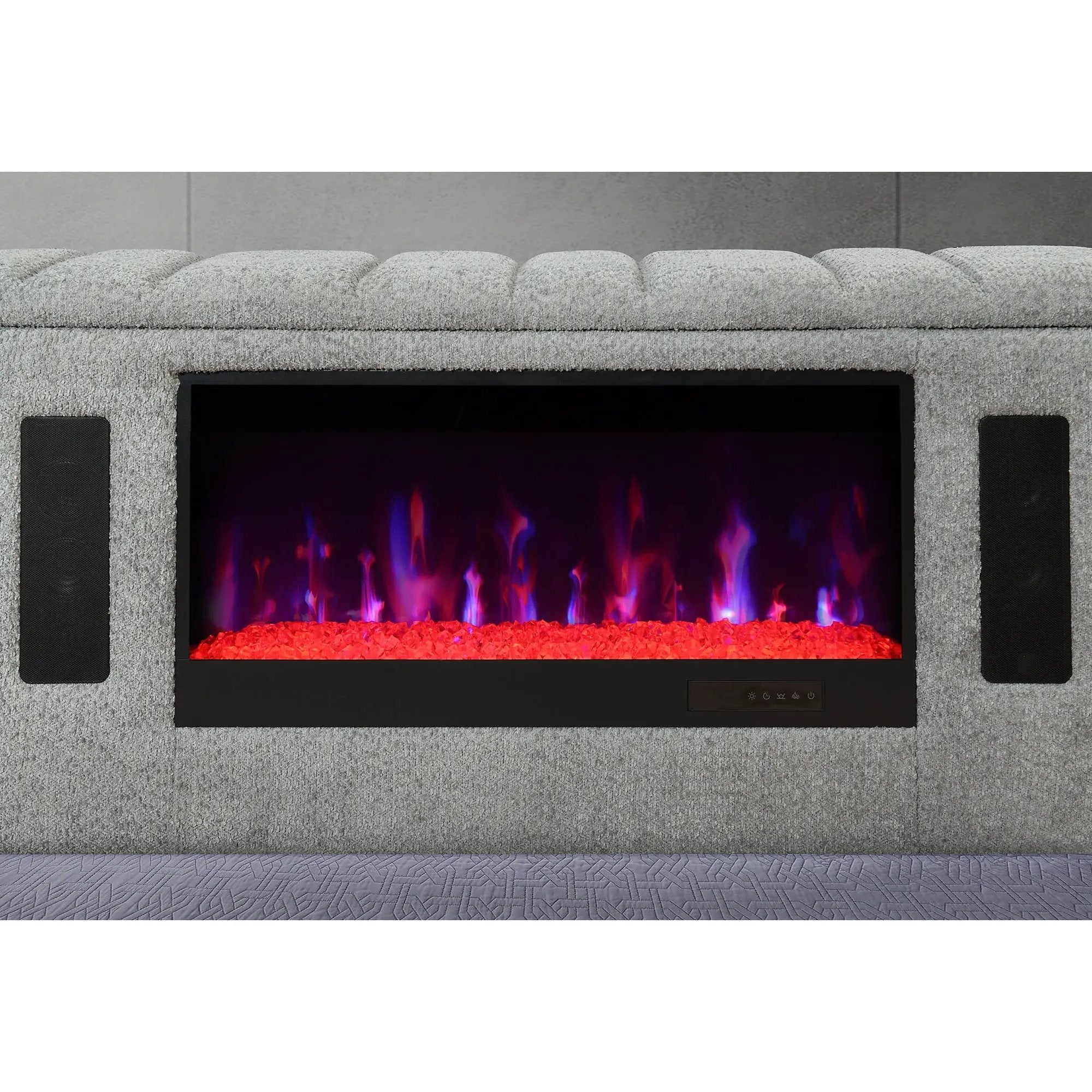 Isaiah - Bed With TV Lift-LED Speakers And Fireplace by Unique Piece Furniture