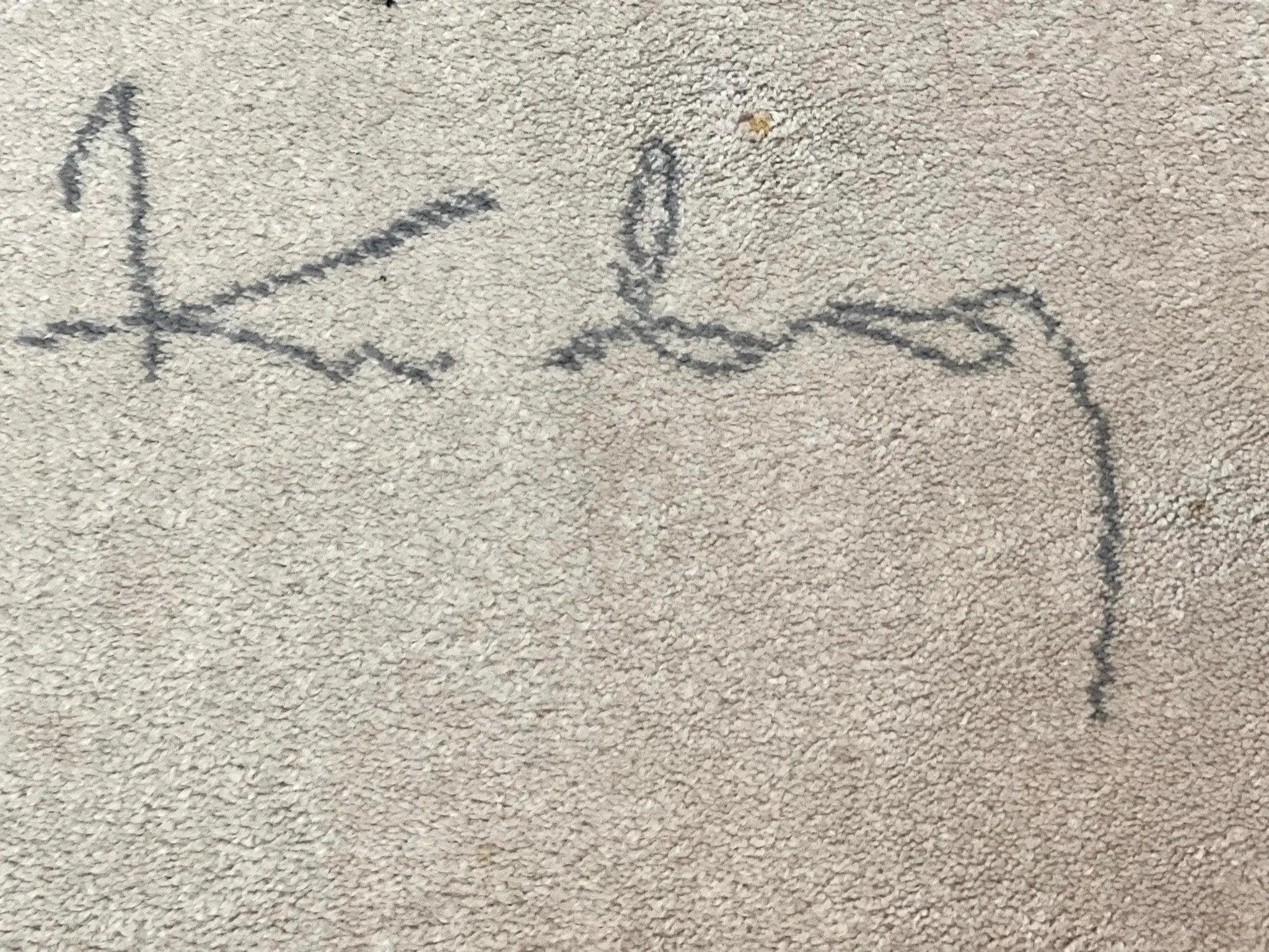 Danish Rya Shag Rug 6x9, EGE Axminster Carpet, Ivory, Modern Abstract Rug, Signed by Designer by Jewel Rugs