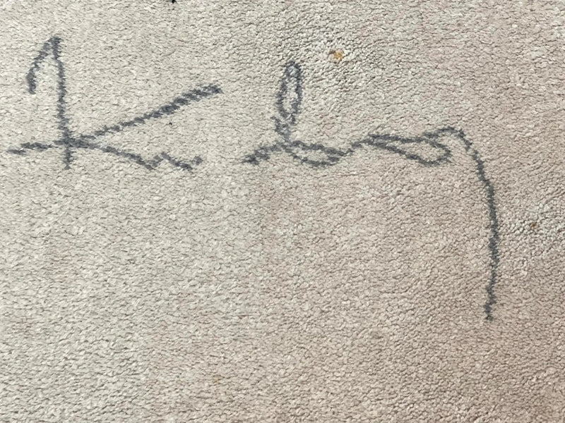 Danish Rya Shag Rug 6x9, EGE Axminster Carpet, Ivory, Modern Abstract Rug, Signed by Designer by Jewel Rugs