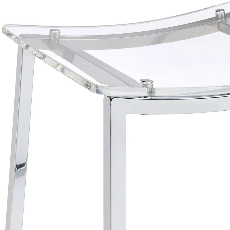 Jovani Acrylic Backless Counter Stool Chrome (Set of 2) by Unique Piece Furniture