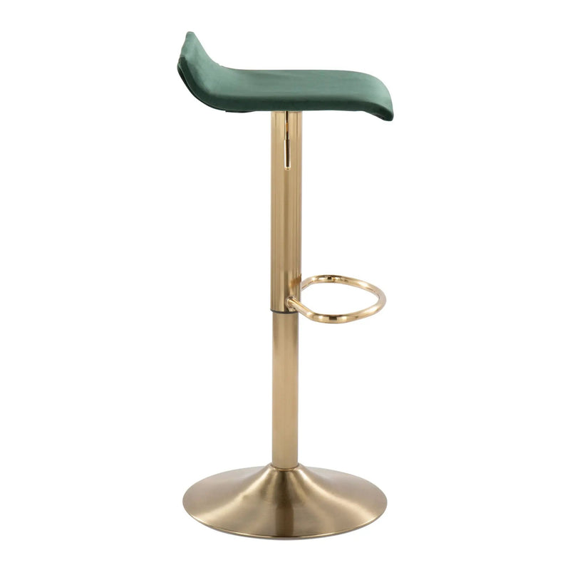 Ale - Contemporary Adjustable Height Barstool With Swivel With Oval Footrest (Set of 2) by Unique Piece Furniture