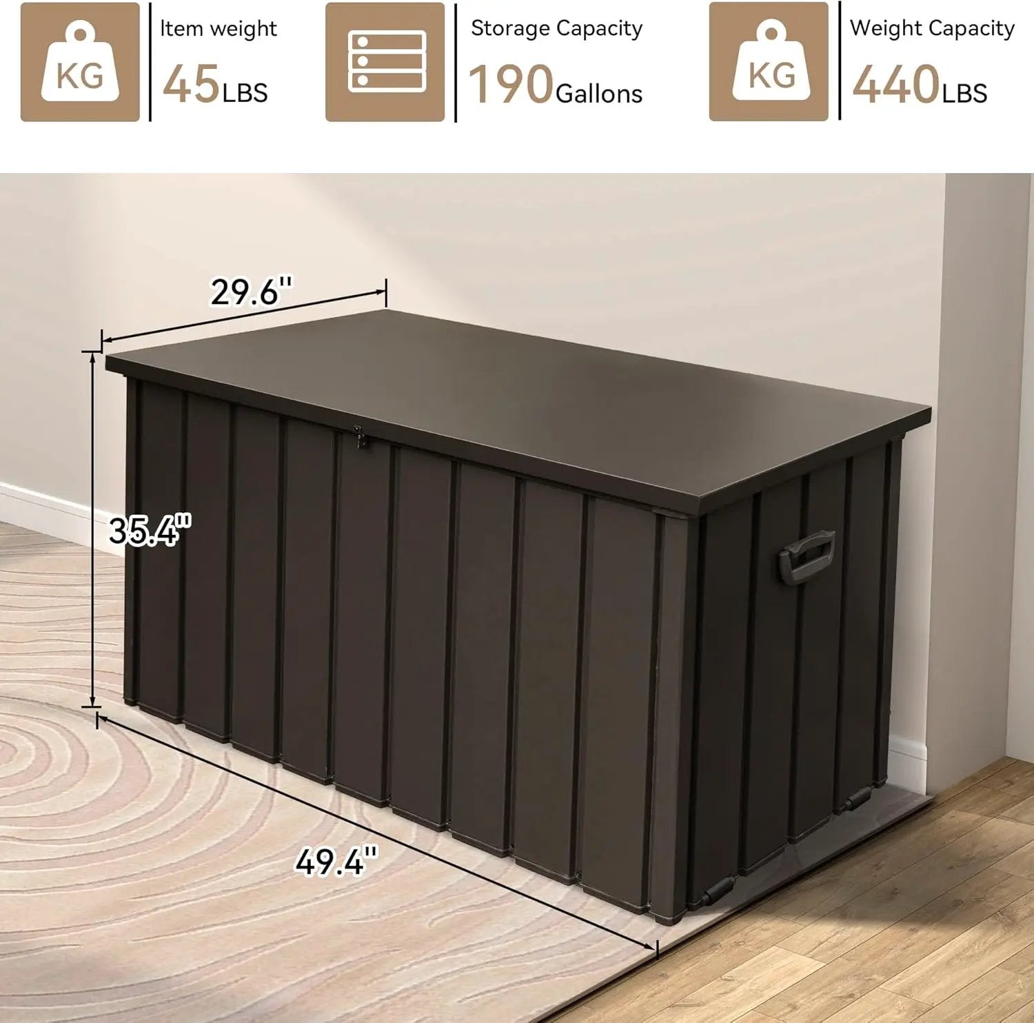190 Gallon Metal Deck Box by HouseOfZazla