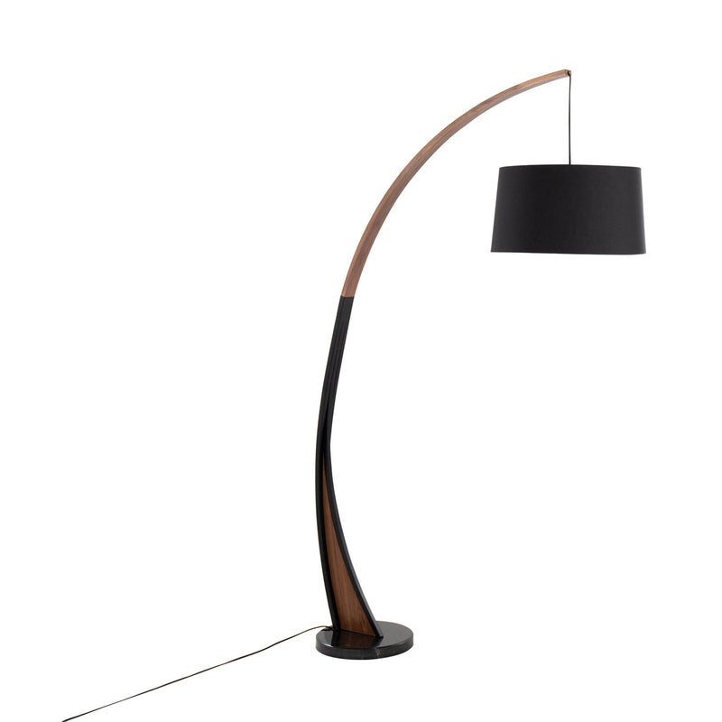 Noah - Mid-Century Modern Floor Lamp - Walnut by HouseOfZazla