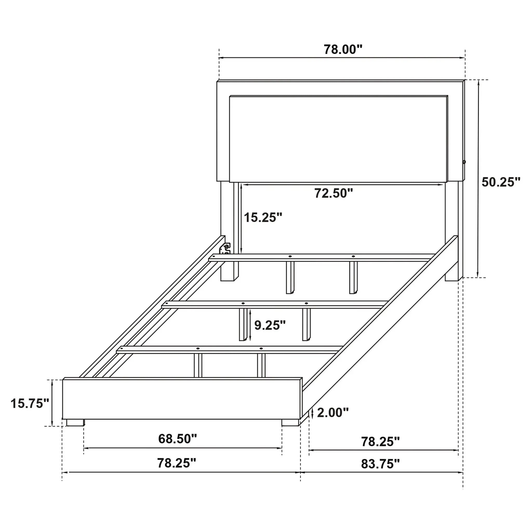 Marceline Wood Eastern King LED Panel Bed White by Unique Piece Furniture