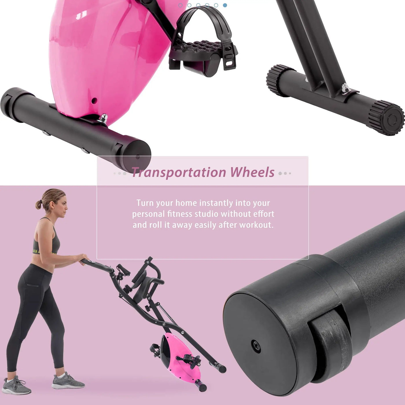 Exercise Bike Folding Stationary Bikes For Home With 16 Level Magnetic Resistance by HouseOfZazla