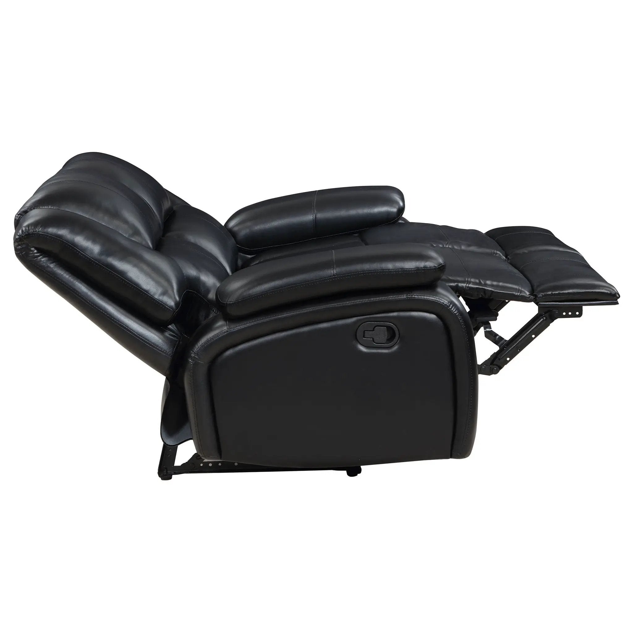 Camila Upholstered Motion Reclining Loveseat Black by Unique Piece Furniture