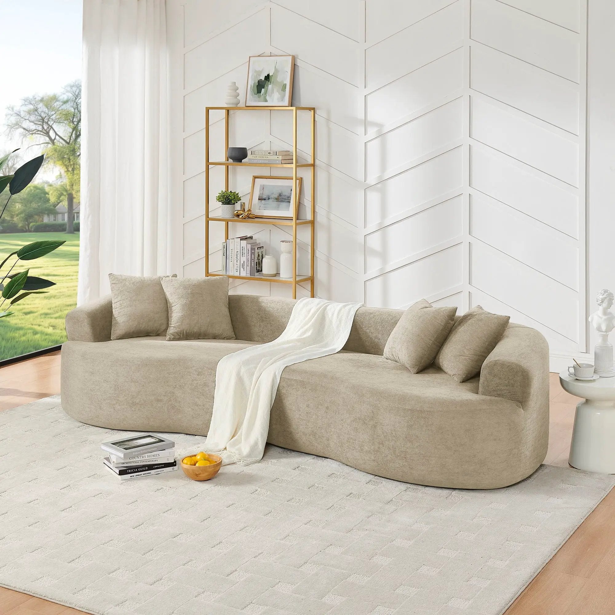 4 Seater Curved Cloud Sectional Sofa