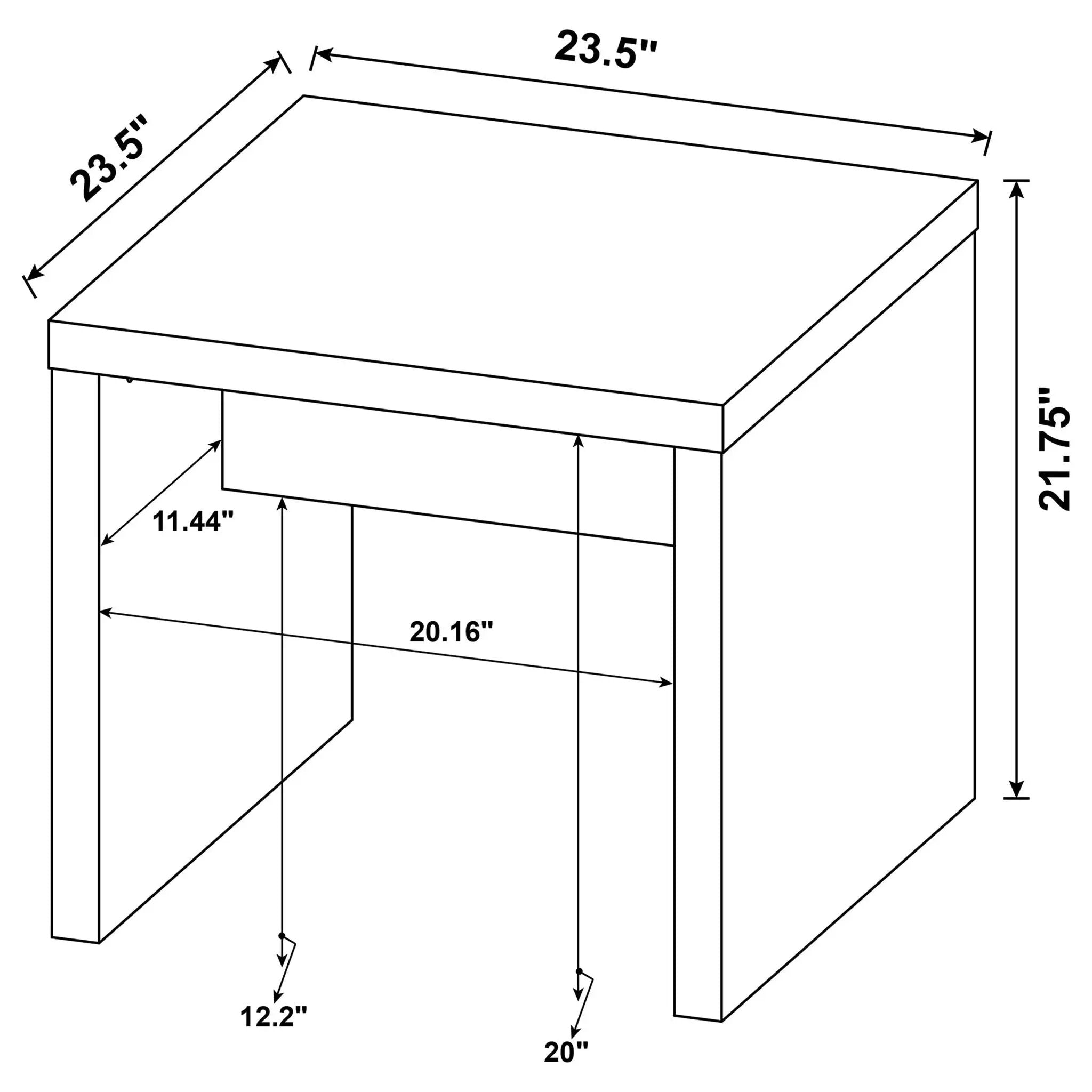 Lynette Square Engineered Wood End Table Mango by Unique Piece Furniture