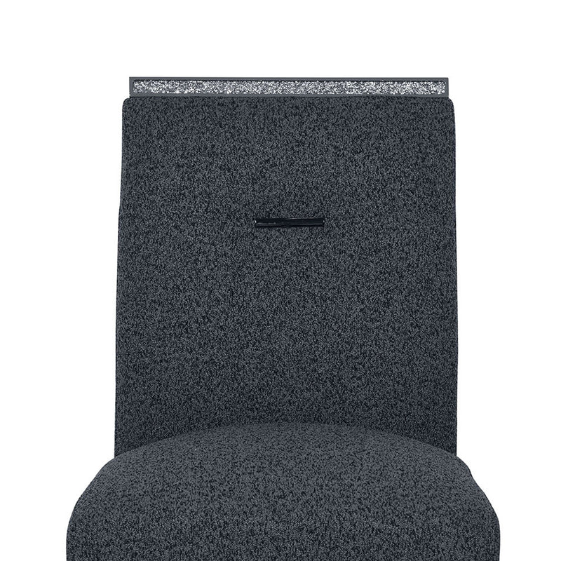 Bar Stools Set of 2 with Cushioned Seat and Slat Back - Dark Gray, photo 2 of 6