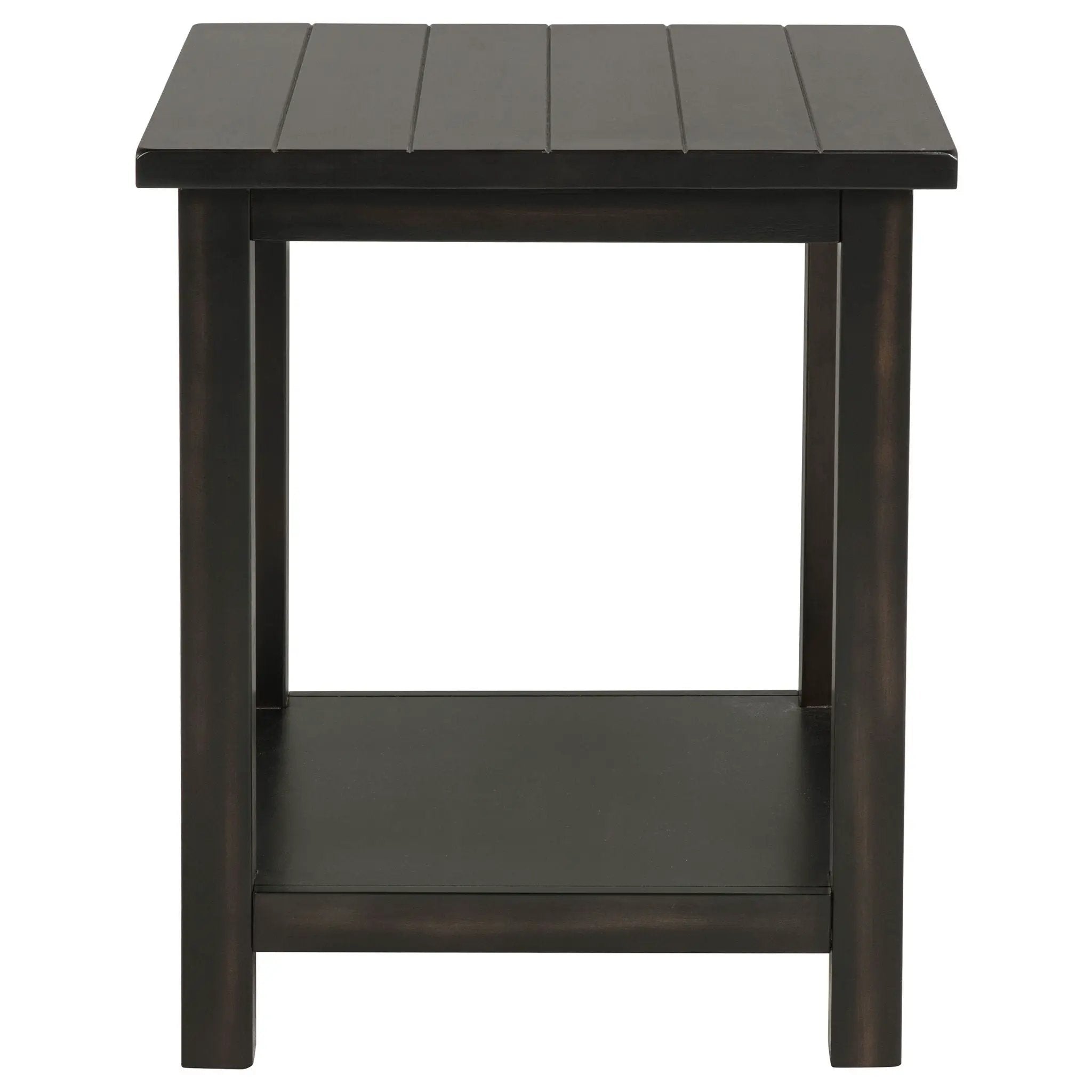 Payne Wood End Table with Shelf Distressed Java by Unique Piece Furniture