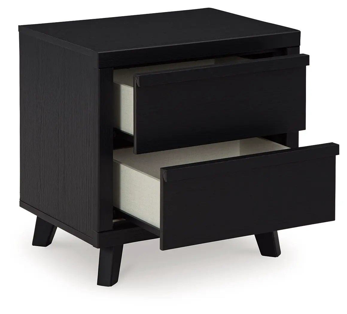 Danziar - Two Drawer Night Stand - Black by Unique Piece Furniture