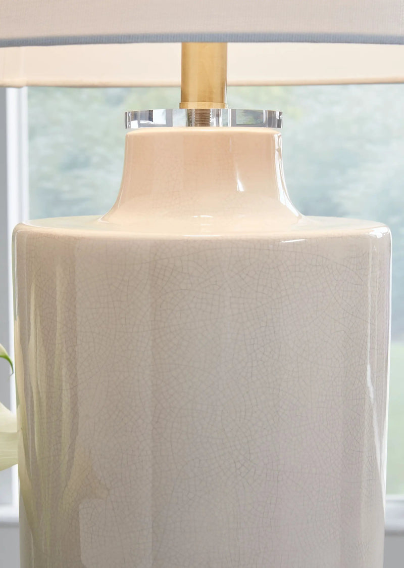 Cylener - Ceramic Table Lamp - Off White by Unique Piece Furniture