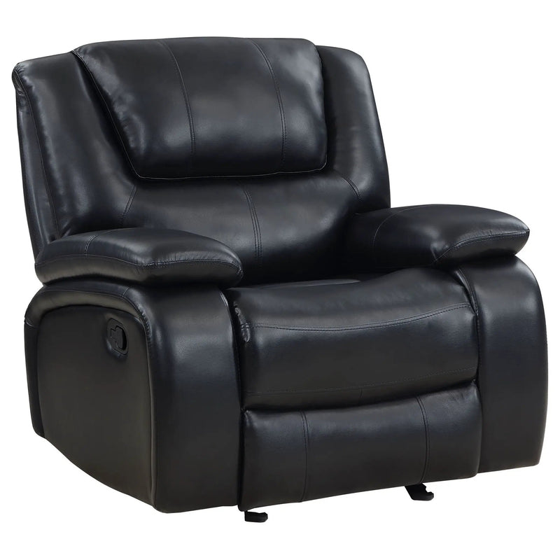 Camila Upholstered Glider Recliner Chair Black by Unique Piece Furniture