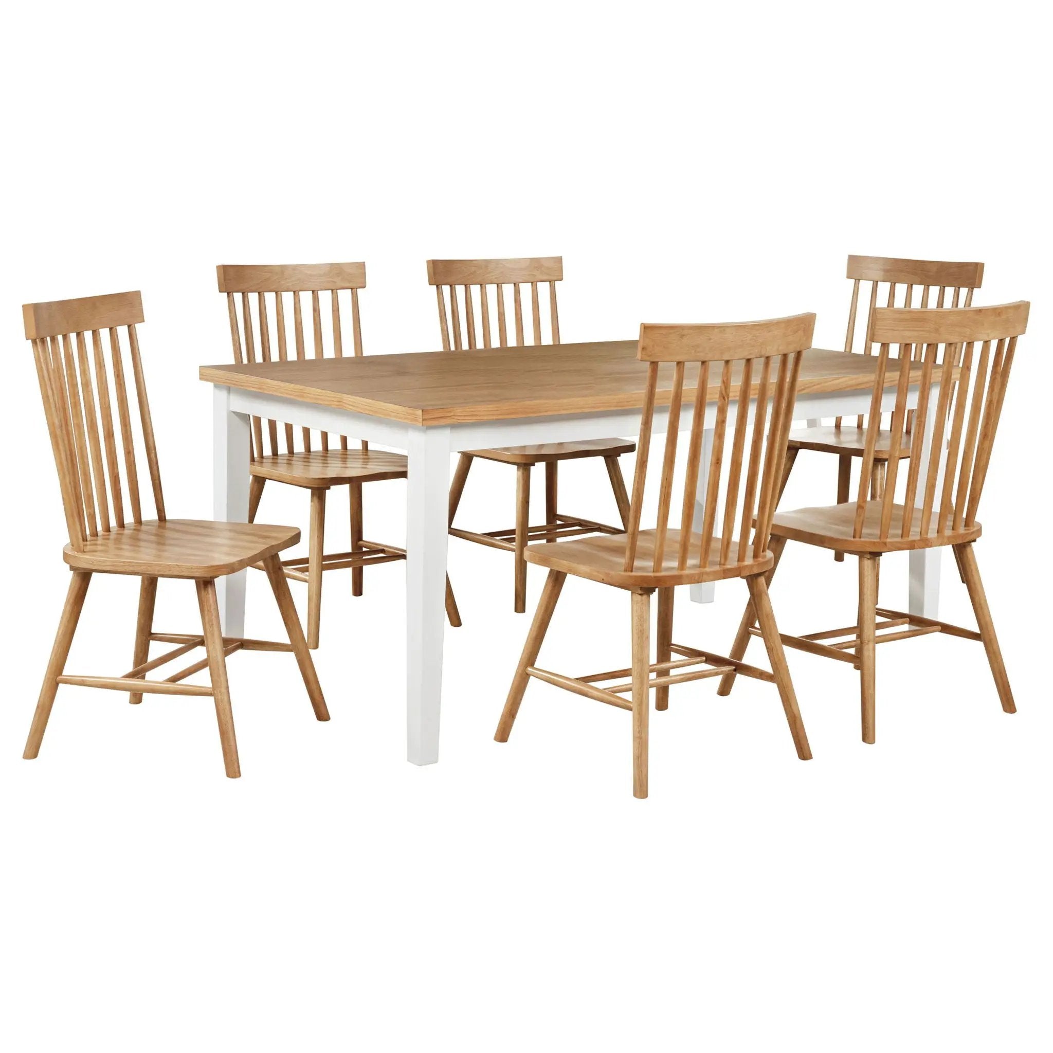 Andrews 7-piece Rectangular Dining Set Light Ash and White by Unique Piece Furniture