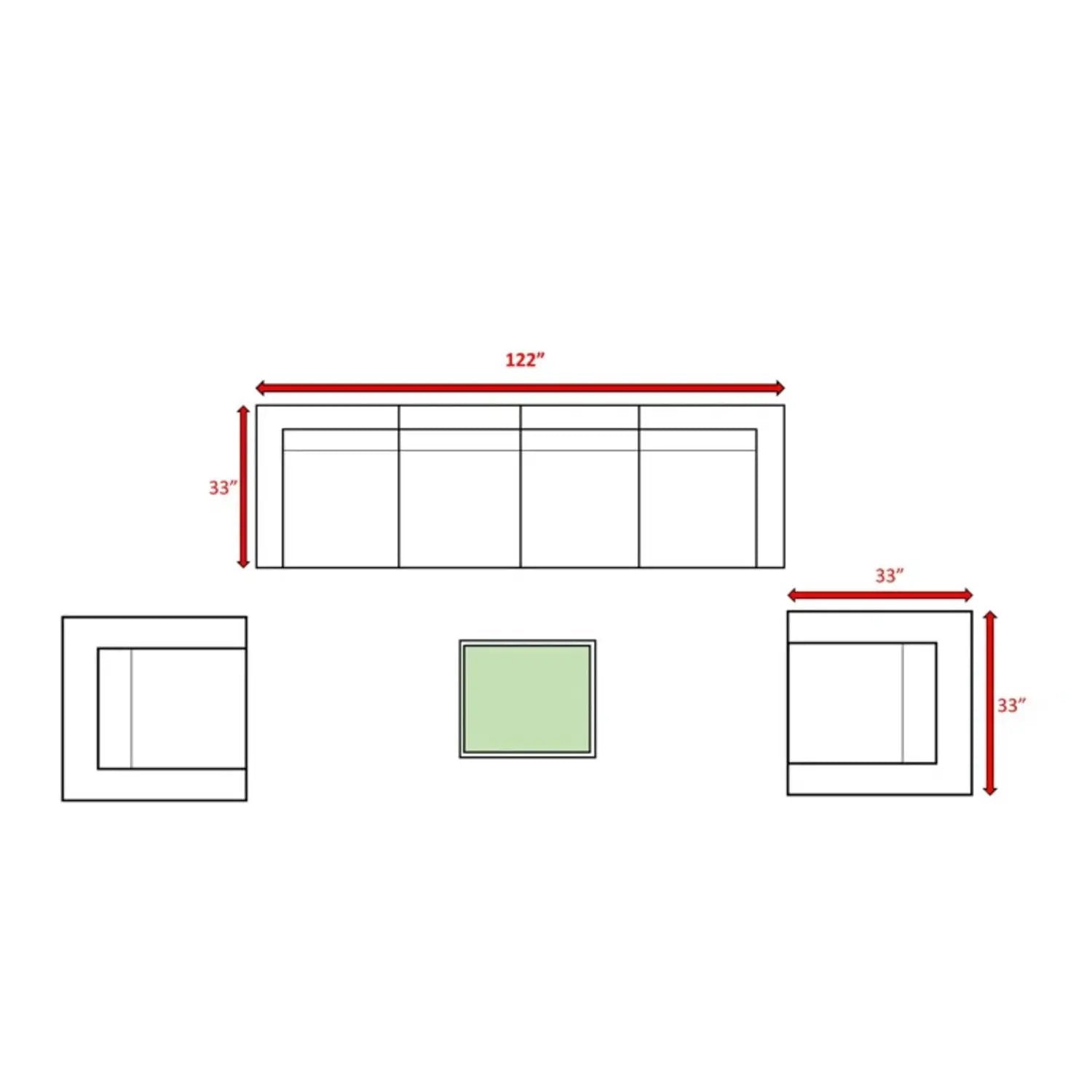Stylish Entertainment Sectional Set, Outdoor Living by Unique Piece Furniture